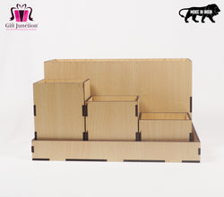 Four Compartment Desk Organizer With Tray
